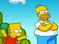 Bart dan Homer in Mario World untuk bermain dalam talian